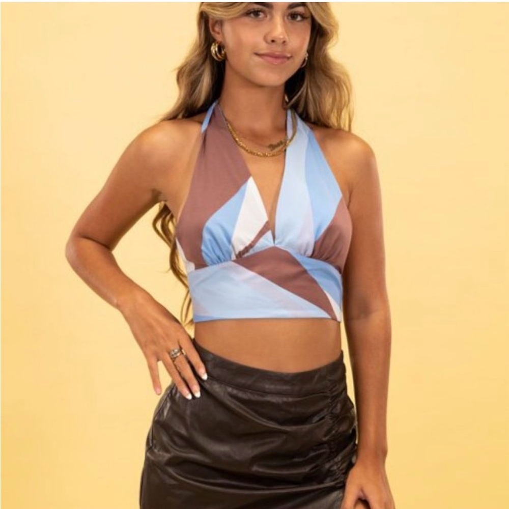Cotton Candy LA Tie Adjustable Halter Top